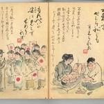 かっぽう着姿の大日本国防婦人会の女性たち