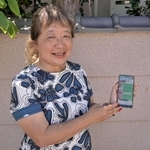 電子回覧板の意義を語る森川乃梨子さん＝明石市朝霧台
