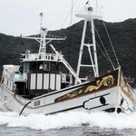 ２０２３年まで活躍した最後の明石型生船「第拾壱盛漁丸」＝大分県佐伯市（生船研究会提供）