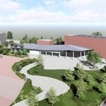 明石市が旧市立図書館跡地に建設を計画している地域交流センター（仮称）のイメージ図（明石市提供）