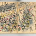 ＜新八さんが描いた戦争＞(14)バンザイで見送る汽車