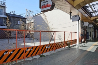 明石銀座商店街で火災があった現場＝明石市本町１