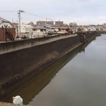 明石市が浸水対策を予定する赤根川の河口付近＝明石市大久保町江井島（撮影・新田欧介）