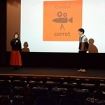 映画の定期上映に向けたプロジェクトの発足が発表された関係者向け試写会＝洲本市本町５