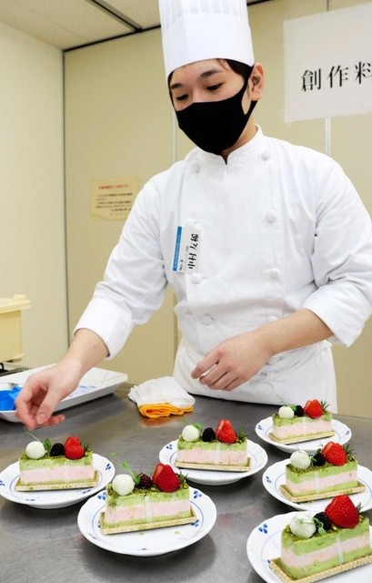 島の野菜をテーマに、華やかな作品が披露された「創作料理コンテスト」＝南あわじ市広田広田