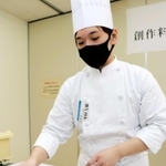 島の野菜をテーマに、華やかな作品が披露された「創作料理コンテスト」＝南あわじ市広田広田