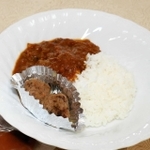 開発したイノシシ肉のカレーとシカ肉のミートボール＝南あわじ市八木養宜上