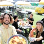 １０日にオープンするオオハマビーチテラス＝洲本市海岸通２