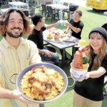 １０日にオープンするオオハマビーチテラス＝洲本市海岸通２
