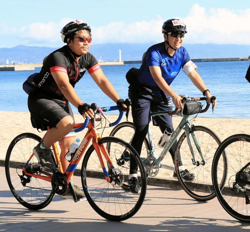 淡路島1周150km、自転車で挑む“アワイチ” 「なめていた」先輩と「福良
