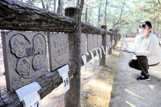 昨年制作された１７枚から優秀作品が選ばれた＝南あわじ市松帆古津路