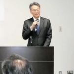 市職員や地域住民を前に講演する神姫バスの長尾真社長＝淡路市役所