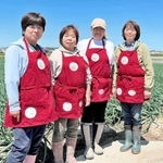 さまざまな野菜の栽培などに取り組む大北かよ子さん（左から３番目）と「ふぃーるど」のメンバーら＝南あわじ市内（ふぃーるど提供）