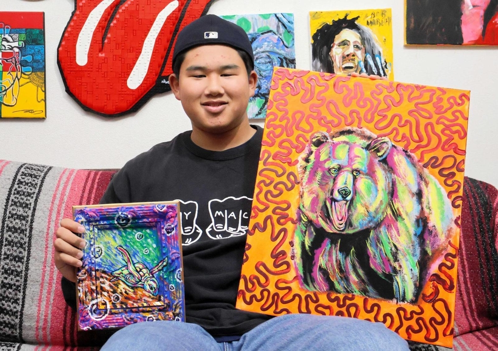 太*郎様 「 あの人が笑顔でいられるように 」｜絵画 原画 抽象画 動物画 ドロ ABSTRACTION 抽象絵画の覚醒と展開 - Sfumart