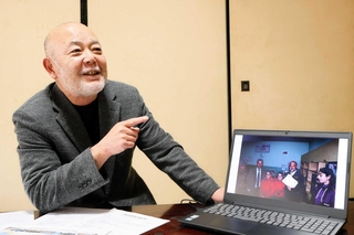 派遣された時のことを話す中田勝之さん＝南あわじ市賀集野田