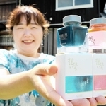 淡路島彩洋墨を考案した武藤寛美さん＝洲本市栄町２