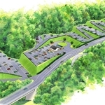 墓石の不法投棄地を活用して整備される新駐車場のイメージ図（南あわじ市提供）