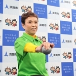 全国大会への出場を決め「優勝を目指す」と語る西谷洋子さん＝淡路市役所