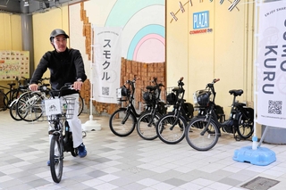 洲本市が始めた「スモクル」のシェアサイクル＝洲本市本町５