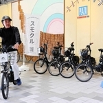 洲本市が始めた「スモクル」のシェアサイクル＝洲本市本町５