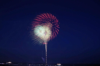 昨年の淡路市夏まつりの花火＝淡路市夢舞台