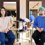 「ここから淡路島の新たなカルチャーをつくりたい」と話す美容師の上田怜也さん（右）と森田博樹さん＝淡路市志筑