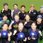 創部初の決勝を目指す淡路ブレイブオーシャンズの選手＝淡路市佐野新島