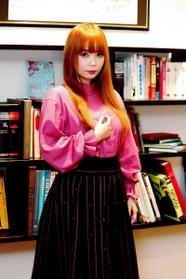 いじめ問題について語る中川翔子さん＝東京都渋谷区