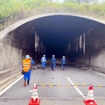 山陽自動車道尼子山トンネル（２０２３年９月１１日、読者提供） 