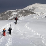 積雪期の氷ノ山。冬山登山には十分な装備と経験が求められる＝２０１２年２月、養父市の氷ノ山