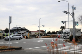 暴走グループ「月華美奏」が今年４月に暴走行為を行ったとされる国道１７５号交差点＝加東市家原