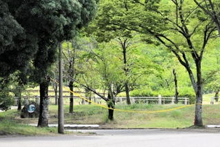 スーツケースが置かれていた現場＝姫路市本町