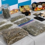 押収した乾燥大麻など＝兵庫県警生田署