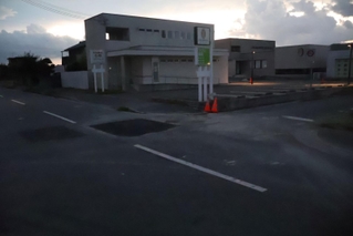深さ２．７メートルの穴があった現場周辺＝加古川市西神吉町大国