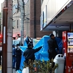 事故があった現場＝２７日午後４時３１分、神戸市中央区下山手通５