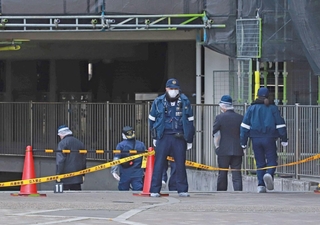 男性が刺殺され、倒れていたとみられる現場周辺＝２０２６年１月、姫路市岩端町