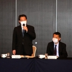 高潮対策などを盛り込んだ大阪湾の事業継続計画案が報告された会合＝神戸市中央区北野町１、ＡＮＡクラウンプラザホテル神戸