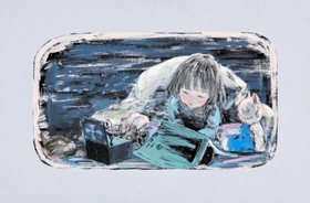 酒井駒子さんのジークレー版画 58/200 幼い日の記憶…物語の森へ 人気の絵本作家・酒井駒子さん、関西初の大