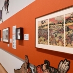 「ボストン美術館所蔵　ＴＨＥ　ＨＥＲＯＥＳ　刀剣×浮世絵－武者たちの物語」展の展示風景＝９日午後、神戸市中央区、兵庫県立美術館（撮影・秋山亮太）