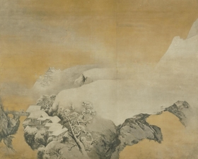 円山応挙「雪景山水図」１７８７（天明７）年　東京国立博物館　通期展示　（Ｃ）Ｉｍａｇｅ：ＴＮＭ　Ｉｍａｇｅ　Ａｒｃｈｉｖｅｓ