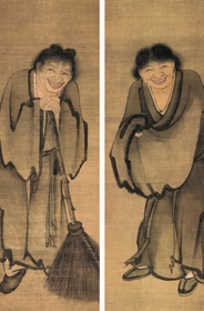 重要文化財「寒山拾得図」　伝顔輝　元時代・１４世紀　東京国立博物館　展示期間は１１月１３日まで　（Ｃ）Ｉｍａｇｅ：ＴＮＭＩｍａｇｅＡｒｃｈｉｖｅｓ