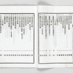 「川崎美術館開館式列品目録」（願成寺蔵）。円山応挙のふすま絵の展示場所などが詳細に記録されている