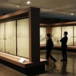 円山応挙のふすま絵で川崎美術館の往時の姿を再現した空間＝神戸市中央区、神戸市立博物館（撮影・中西大二）