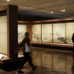 円山応挙のふすま絵を並べた展示空間＝神戸市立博物館（撮影・中西大二）