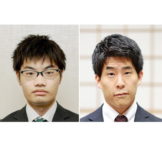 関航太郎天元（左）と伊田篤史九段