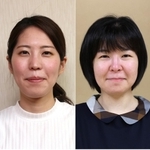 里見香奈女流王位（左）と伊藤沙恵女流四段
