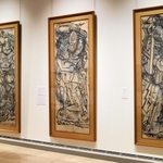 山下摩起が金剛力士を描いた作品群＝神戸ゆかりの美術館