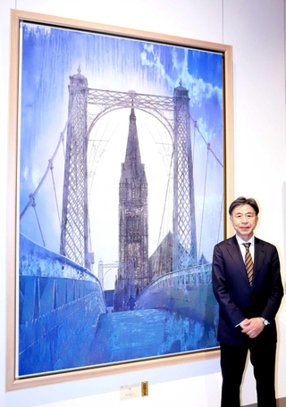 亡き知人と訪れた橋の絵に日展最優秀賞 神戸の西田眞人さん 「やっと