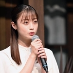 「おむすび」の放送開始を前に、意気込みを語る主役の橋本環奈さん＝４日午後、大阪市中央区大手前４、ＮＨＫ大阪放送局（撮影・大田将之）
