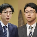 一力遼天元（右）と芝野虎丸名人